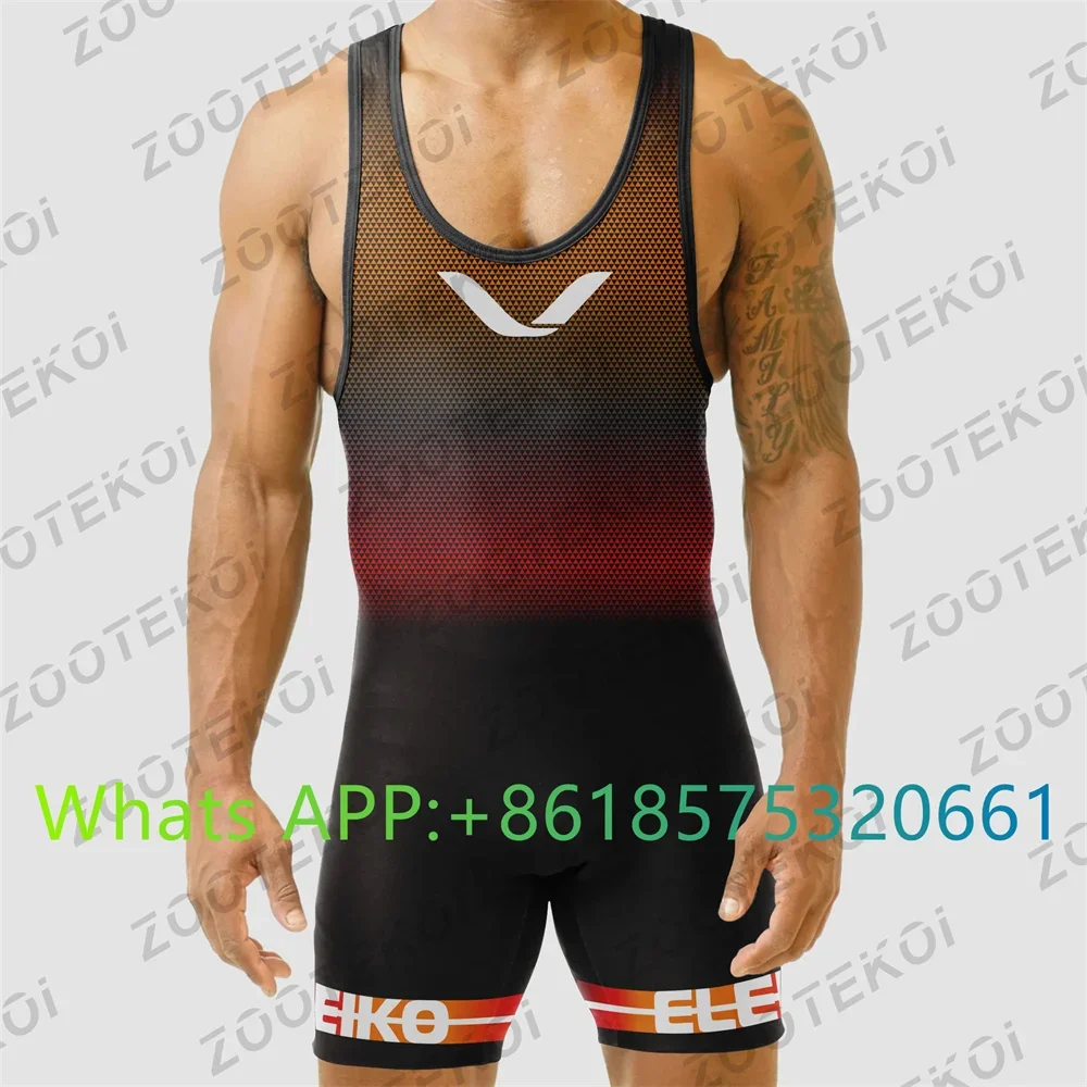 

2024 Sexy Leotard Undershirt Men Sport GYM Hot bodysuit body stocking jumpsuit wresting Undershirts shaper men club jumpsuit