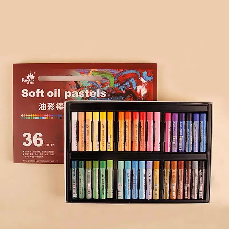 

New Soft Oil Pastel Set Artist Crayon Macaron Morandi 24/36/48 Colors Charcoal Sticks Art Supplies for Kids Beginners Student