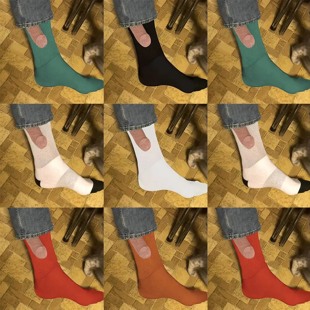 Man Autumn Winter Funny Harajuku Humor Word Printed Socks Creative Hip Hop Street Skateboard Unisex Crew Happy Sock