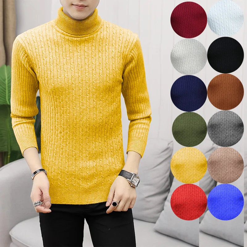 Men's Turtleneck Sweater Winter Casual 