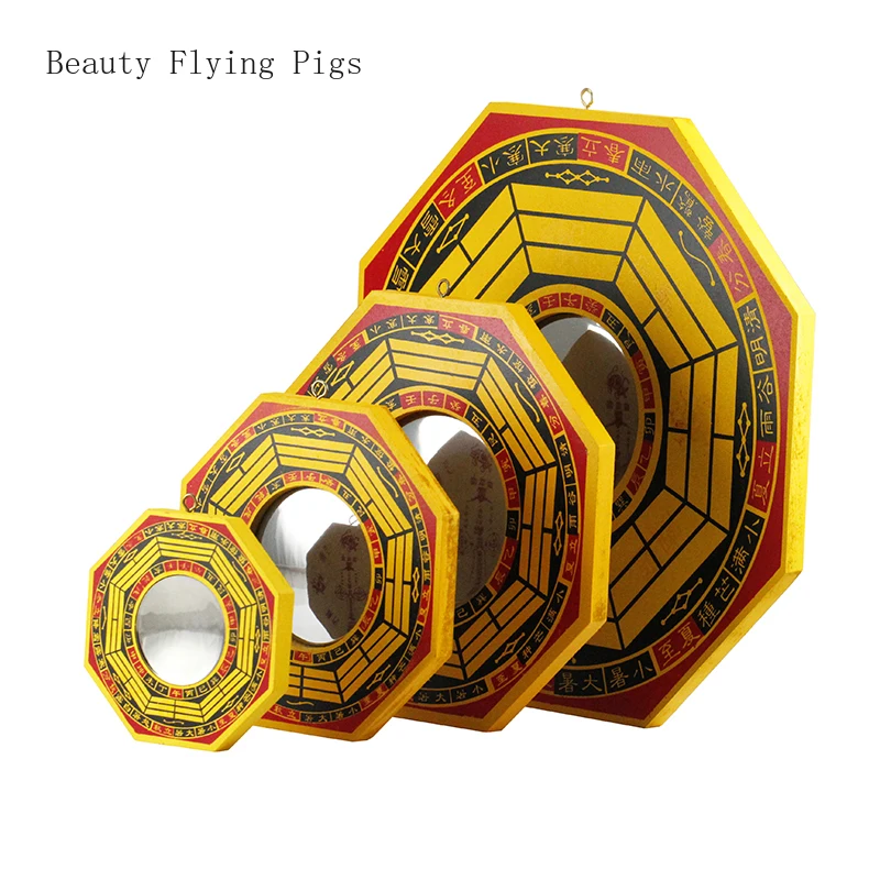 Китайское минималистичное деревянное зеркало со Сплетницей вогнутое у входа