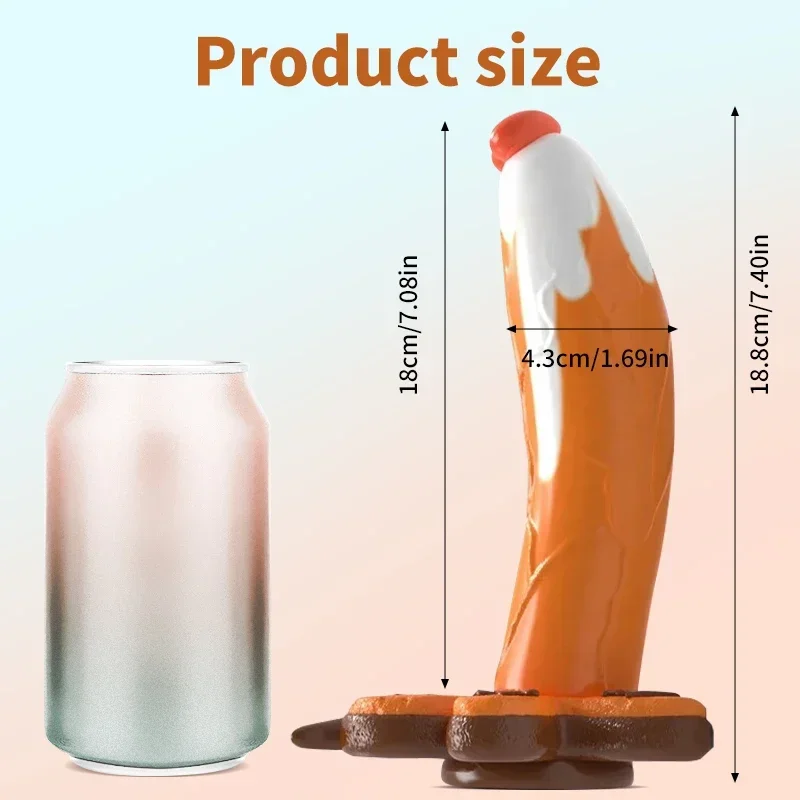 Monster Dildo Silicone Fantasy Colourful Cute Gingerbread Man Strong Suction Cup Dragon Anal Plug Sex Toys for Women