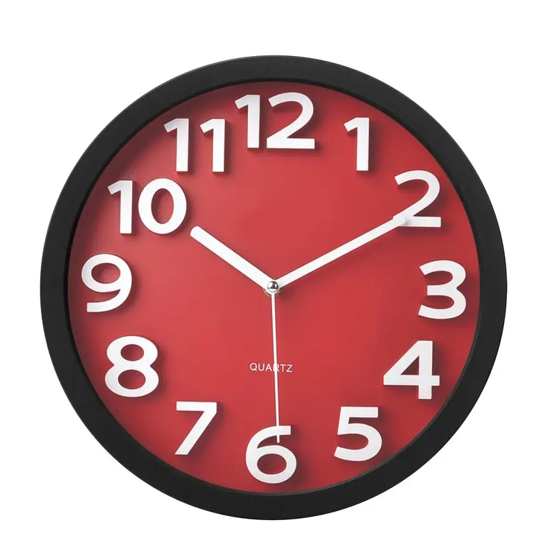 

13 inch Red Silent Sweep Wall Clock