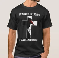 its not a religion its a personal relationship funny christian t shirt short sleeve 100 cotton casual t shirts loose top