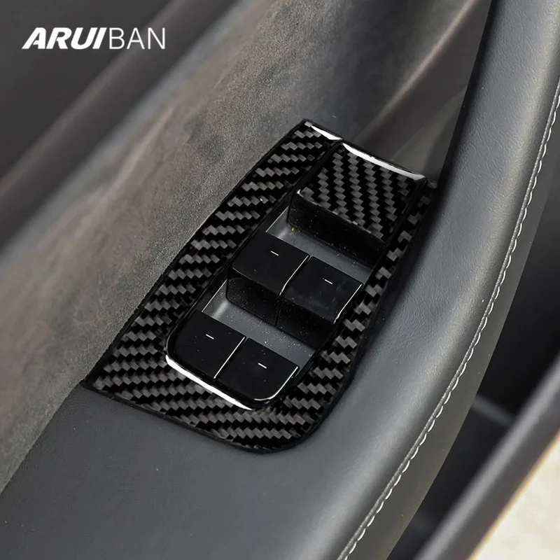 

Window Lift Button Stickers for Tesla Model 3 Carbon Fiber Car Interior Accessories Modified Accessories Car Decoration Stickers