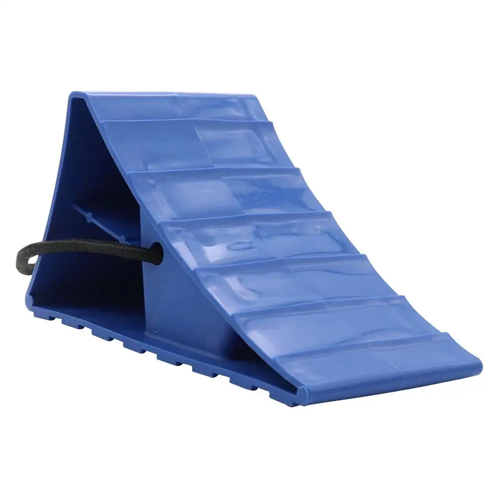 

2Pcs Portable Stable PP Strong Wheel Chocks With Rope Prevent From Slipping Backwards Safety Device For Car RV Camper Trailer