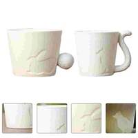 2pcs water cup drinking cup ceramic mug coffee cup for home kitchen tearoom cafe