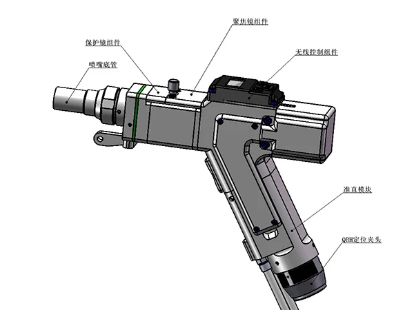 Сварочная головка Au3Lech HW970 3 в 1 для волоконно-лазерного сварочного аппарата