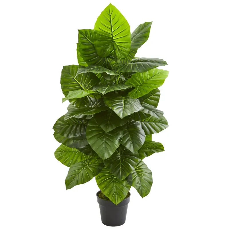 

Искусственное растение Taro из пластика и полиэстера 48 дюймов, зеленое