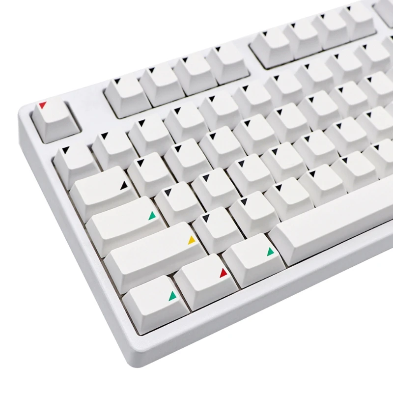 

Mechanical Keyboard Keycap Cherry Profile 132pcs White Dye Sub for KEY Cap Iso for KEY for Cherry MX 61/87/104/108