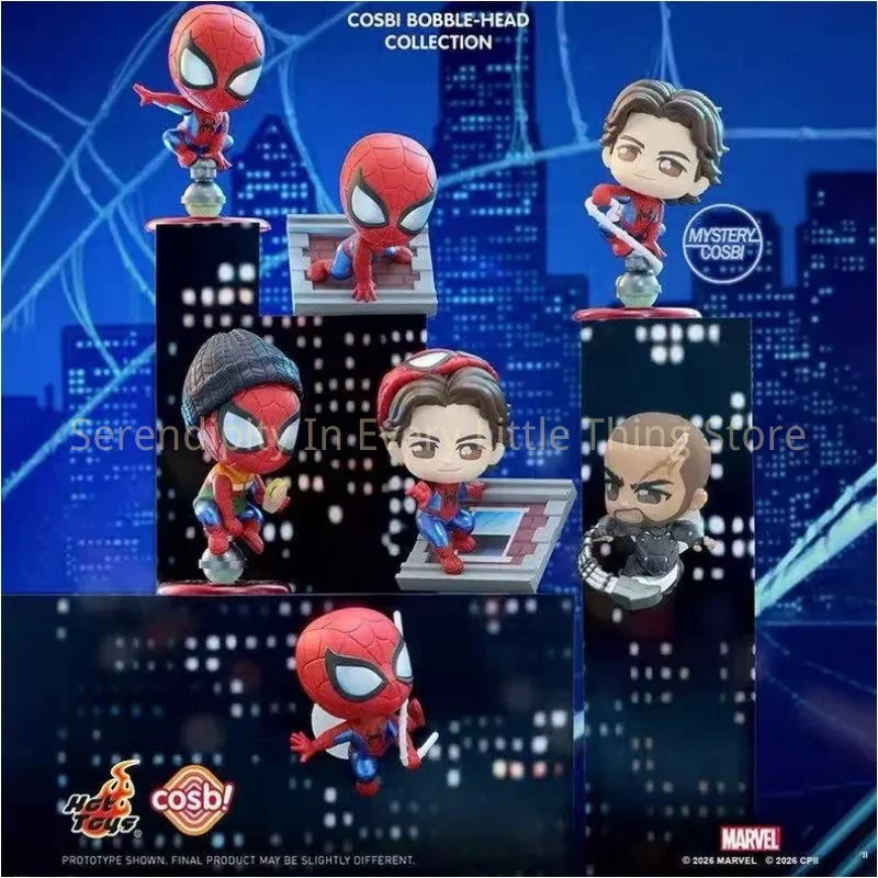 Фото Коллекционная серия Hot Toys Original Spider-Man Brand New Day Cosbi Bobble-Head: Слепая коробка, аниме-мерч, коллекционные игрушки, подарки №2