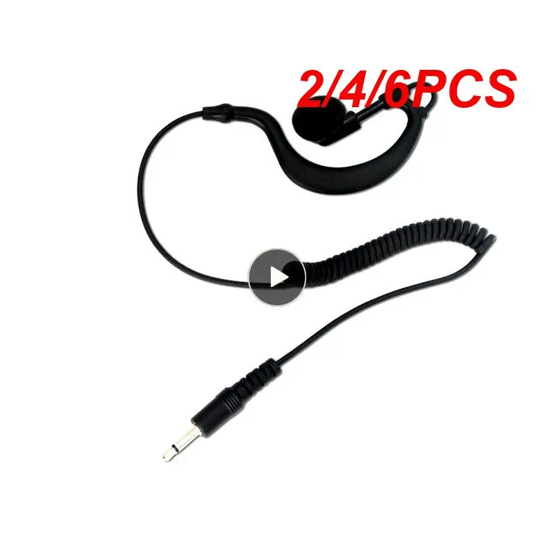 

2/4/6PCS Stereo Wired Earphone Soft Rubber Ear Loop In Ear Rotating Speaker 3.5mm For Mp3 Smartphones Earpiece 100mw