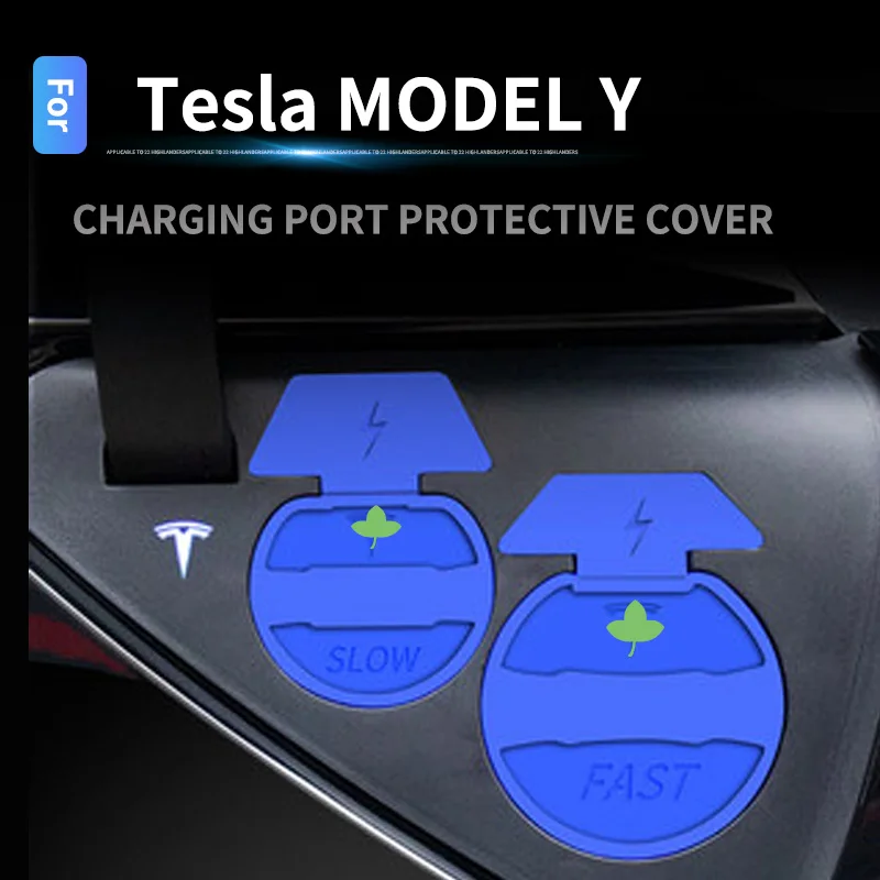 

Car Charging Cover Soft Stopper For Tesla Model Y Model 3 Charging Hole Port Dust Cover Decorative Strips External Accessories