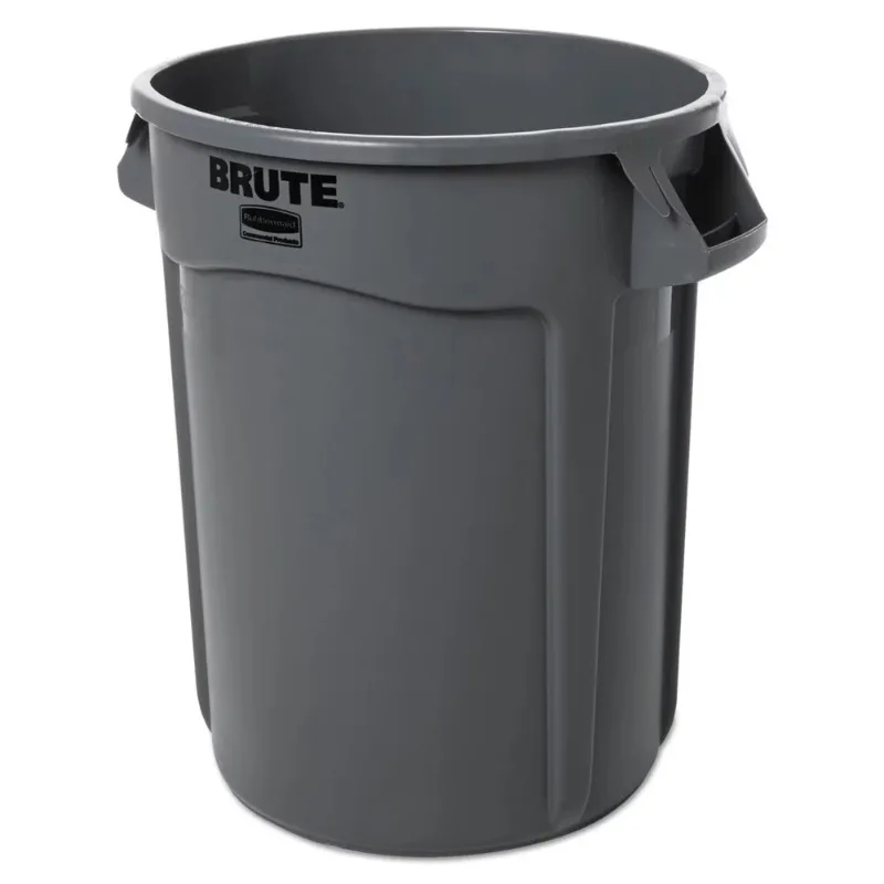 

Rubbermaid коммерческий FG263200GRAY Brute 32 галлона пластиковый круглый контейнер-серый