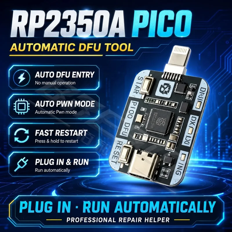 Инженерный бокс RP2350A PICO с функцией DFU-перезагрузки одним нажатием, режимом быстрого восстановления для ремонта мобильных телефонов, RP2350 USB A (art.: 3920dcd566008) - 3920dcd566008