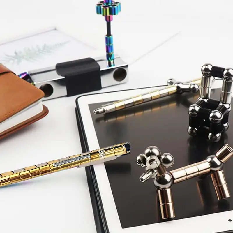 

Новинка 2022, магнитная ручка, Металлическая магнитная модульная игрушка, ручка для снятия стресса, стираемая ручка для рук