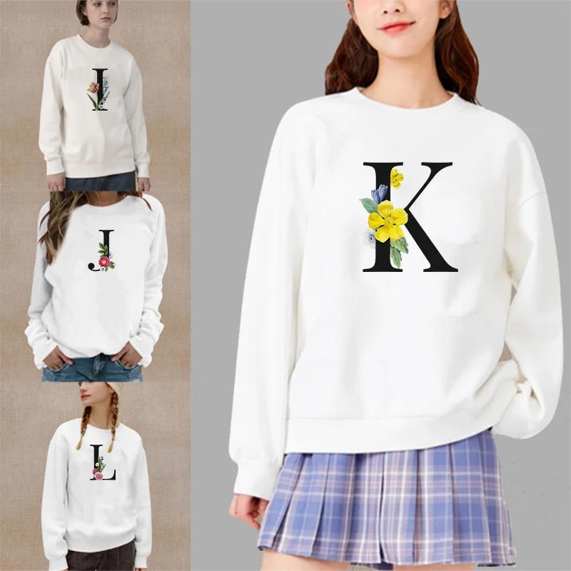 

Женский пуловер, Модные свитшоты, хром, желтые буквы, рисунок, Харадзюку, с круглым вырезом, женская одежда, свободная Женская одежда с длинн...