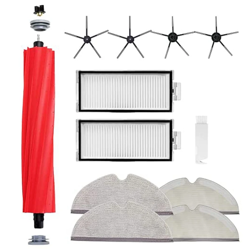 

HOT！-Main Side Brush Filter And Mop Cloth Parts Replacement For Xiaomi Roborock Q7 Max / Q7 Max+ / T8 Robot Vacuum Cleaner