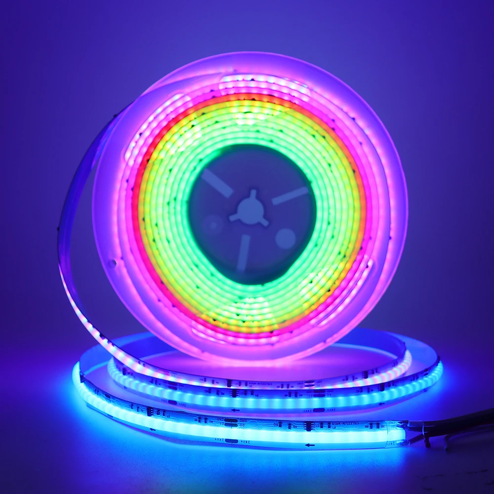 Фото 12 В 24 В WS2811 RGB COB Светодиодная лента Радуга Dream Color 576LED/M Ультра яркая гибкая лампа Подсветка телевизора Декор 0,5 м 1 м 5 м №2