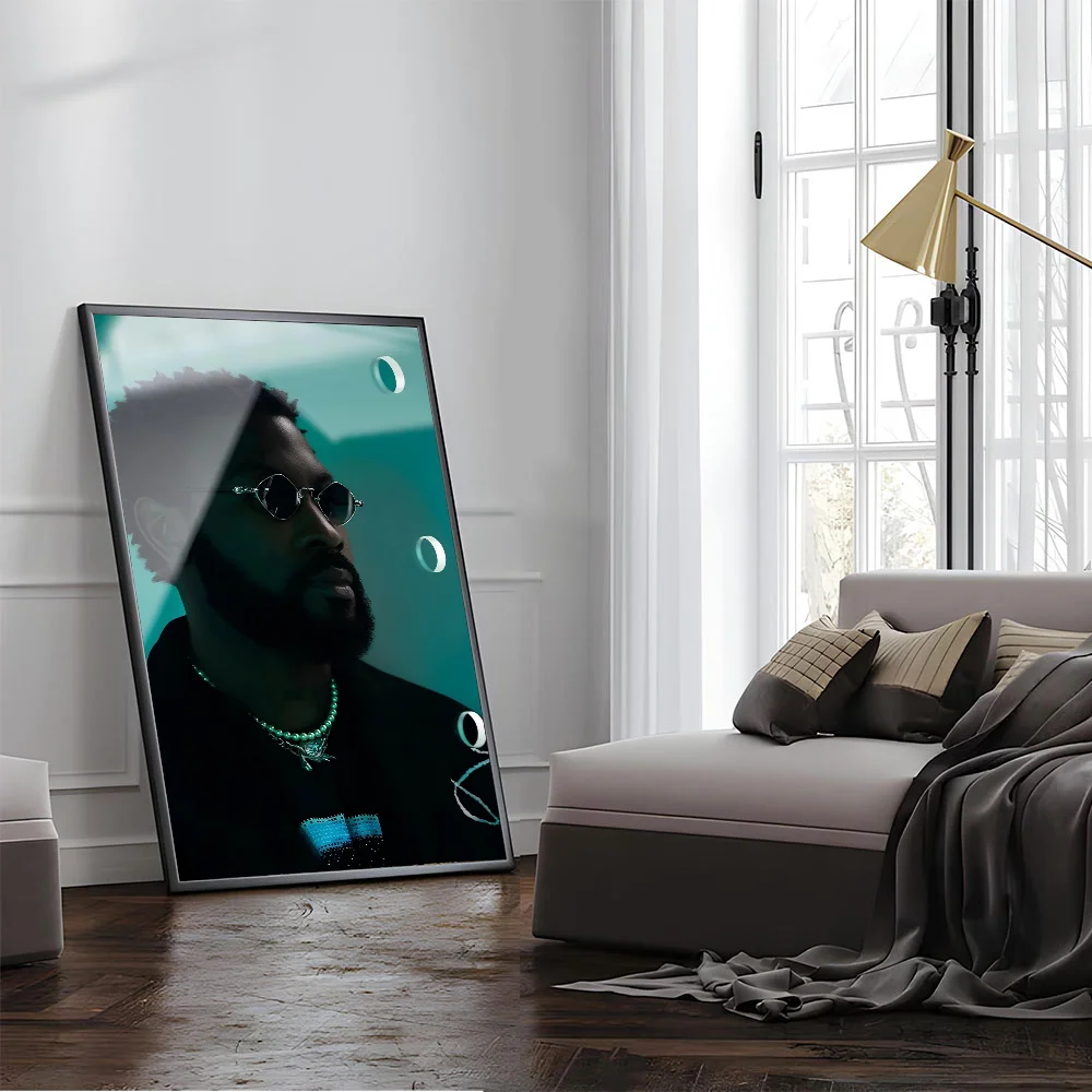 Damso Qalf Rapper Classic Vintage Posters Room Home Bar Cafe Decor Nordic