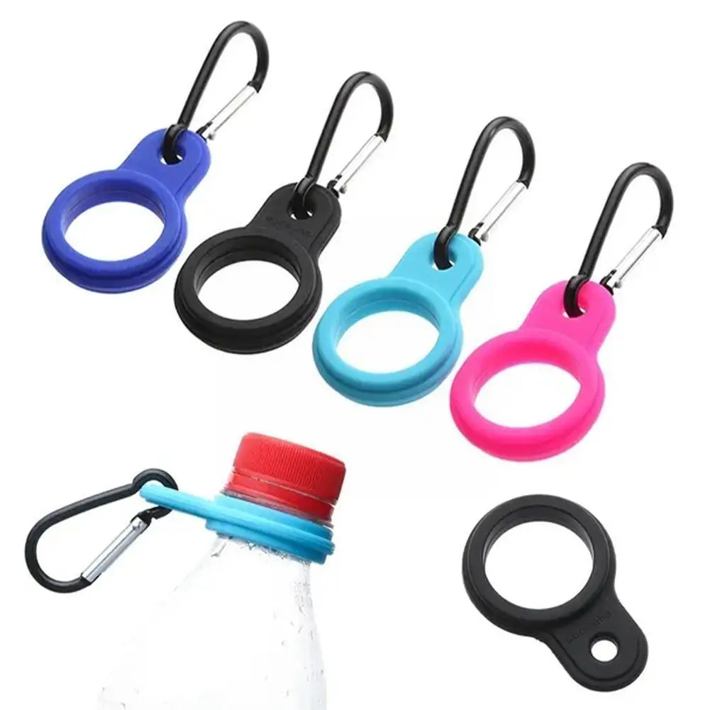 

1pc Portable Water Bottle Holder Carabiner Silicone Buckle Easy Outdoor Hook Carrying Tools Kettle Hiking Camping Climbing A6j8