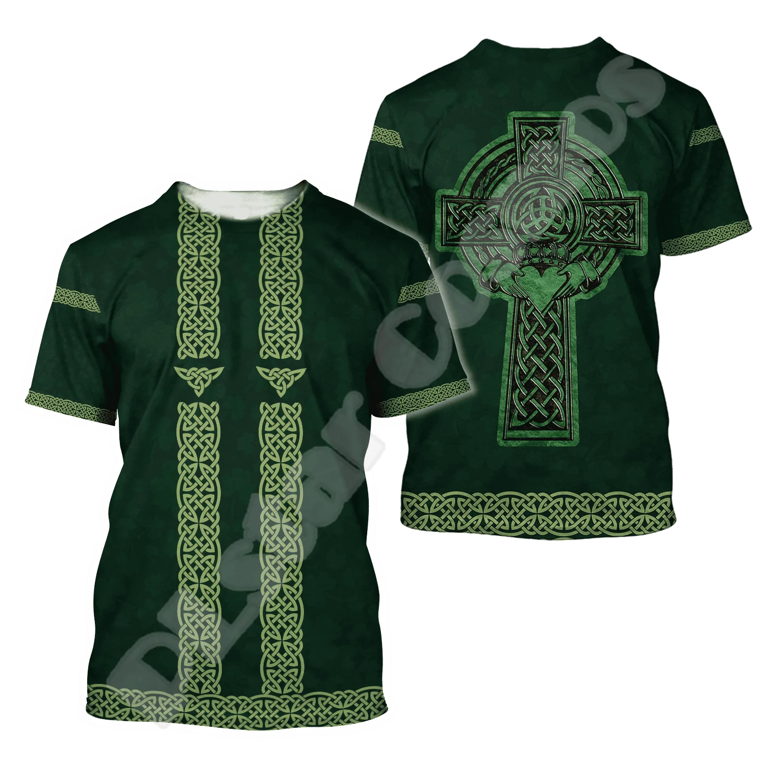 Футболка с принтом в виде флага страны Ирландии клевера ирландской татуировки