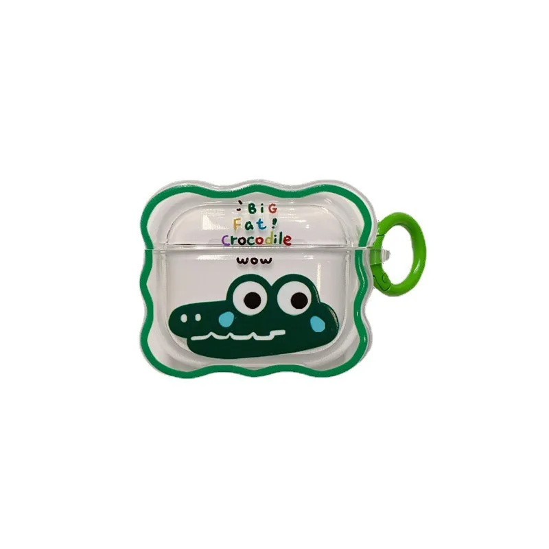 

For Airpod Cases Crocodile Cute Lovely Animal Clear Transparent Cover For Airpods 1 2 3 Pro Case Wireless Earphone Accessories