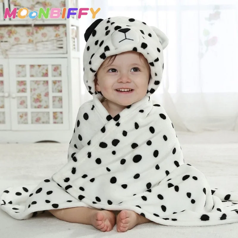 

New Cartoon Hooded Baby Bathrobe Cute Animal Babies Blanket Square Hooded Bath Wrap Swaddle Newborn Bathrobe Cloak