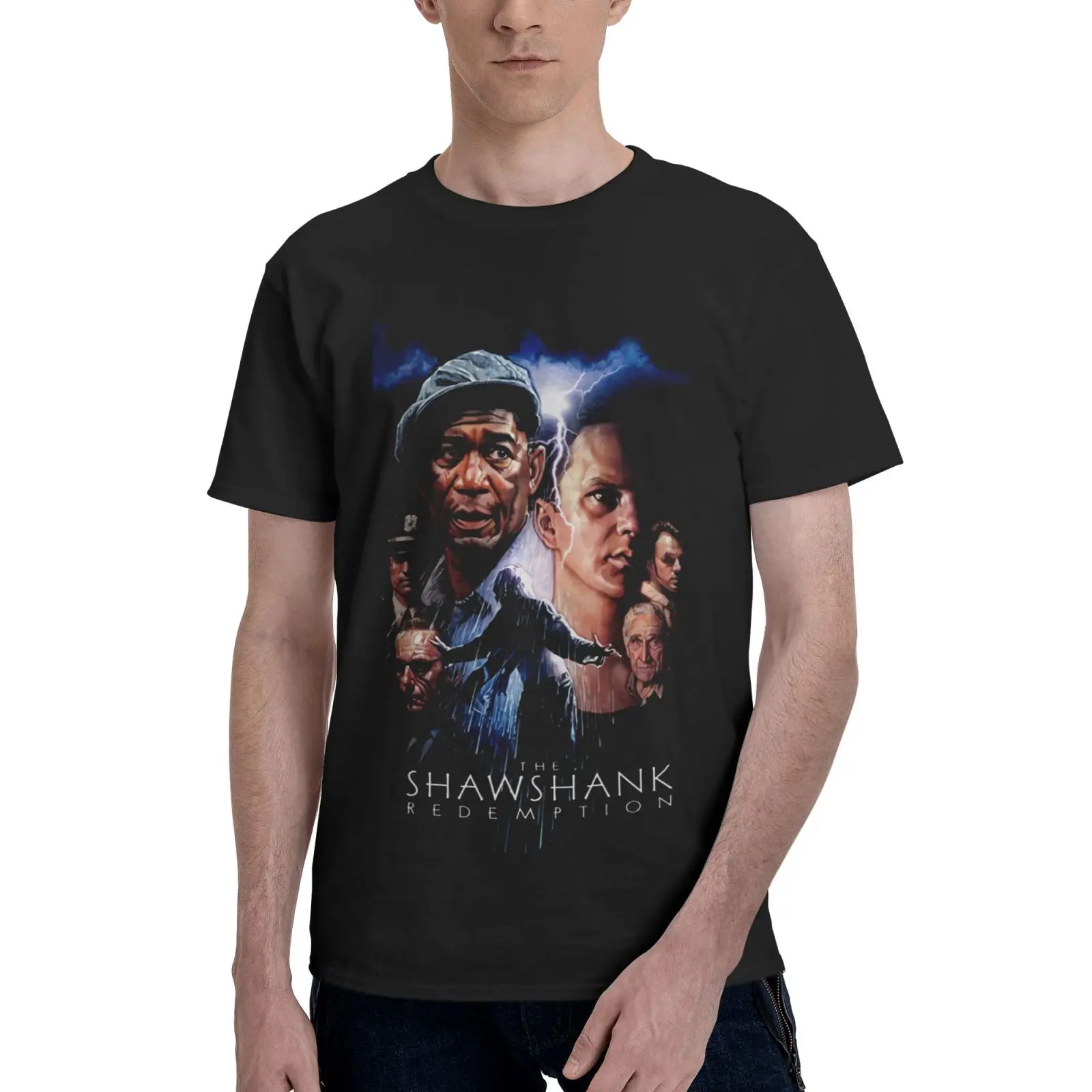 

The Shawshank Redemption V2 Poster 5727 Men T-Shirt Clothing Men's T-Shirt T-Shirts T-Shirt Top Men's Shirt T-Shirts For Women