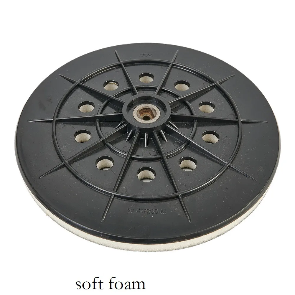 1PC Drywall Sander Backing Pad 9 Inch 215mm 10 Holes Soft Sanding Disc Hook And Loop With 6mm Thread Backup Pad