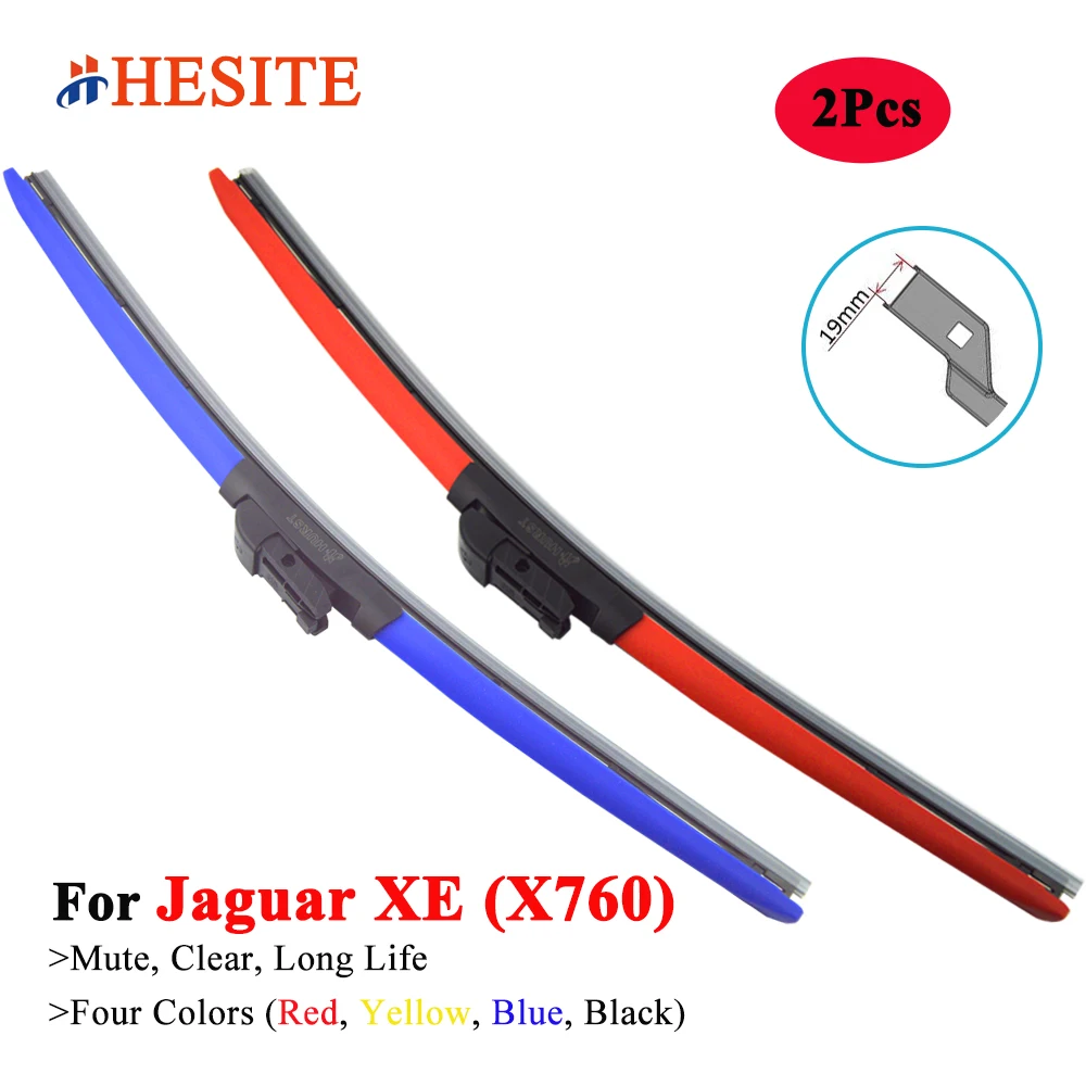 

HESITE Colorful Wiper Blades For Jaguar XE 2.0 AWD RWD JA X760 Sedan Models 2015 2016 2017 2018 2019 2020 28"+17" Red Car Wipers