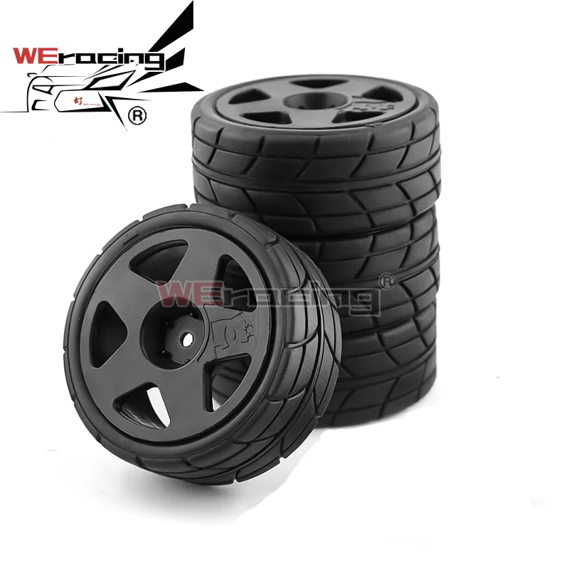 1/10 RC ралли гоночный пластиковый обод колеса 26 мм резиновая шина для TAMIYA TT02 XV01 HSP HPI
