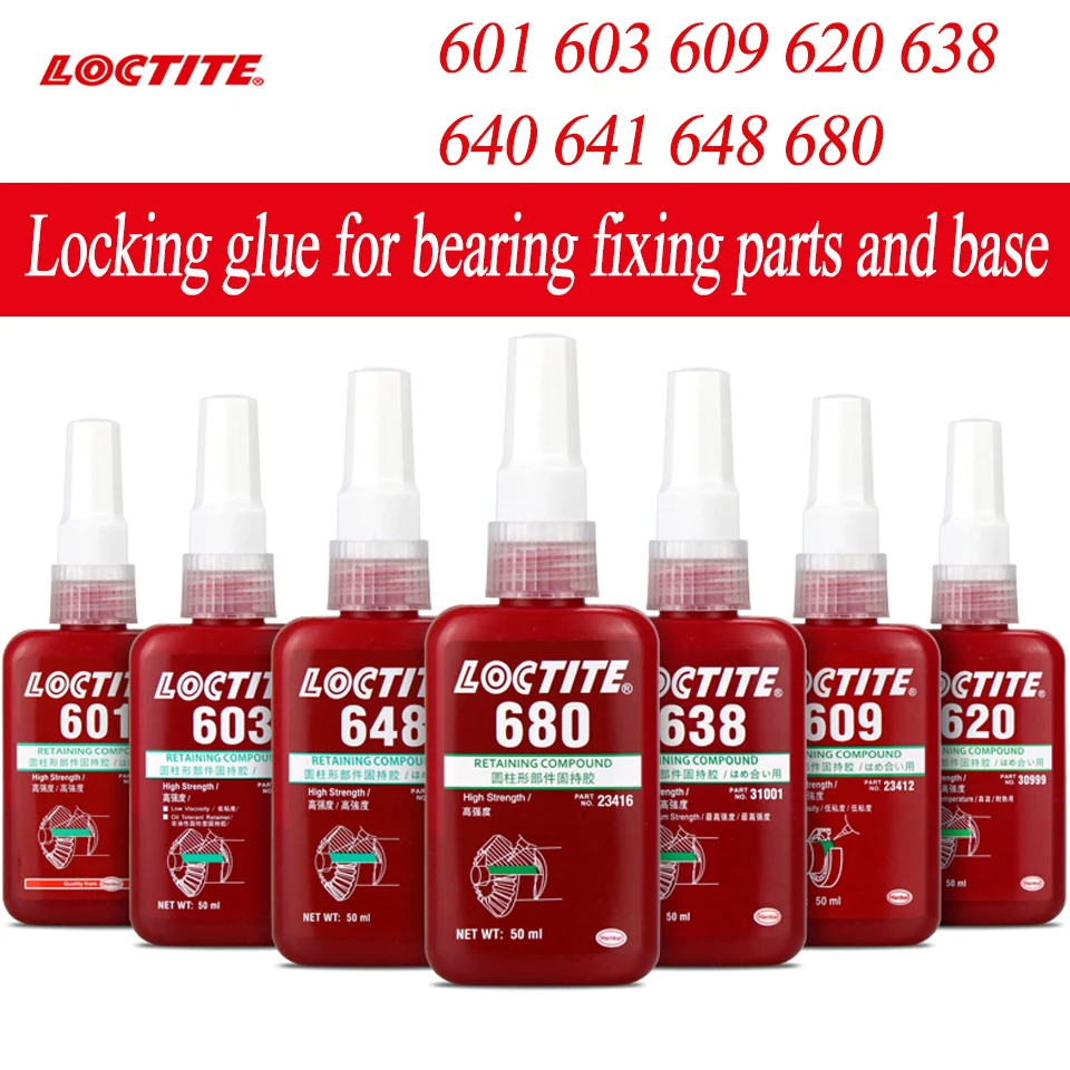 Loctite 680 620 638 648 Hold Glue Cylindrical Bearing Glue Fastening Caulking Seal Anaerobic loctite680 609 648 Clearance Fixed