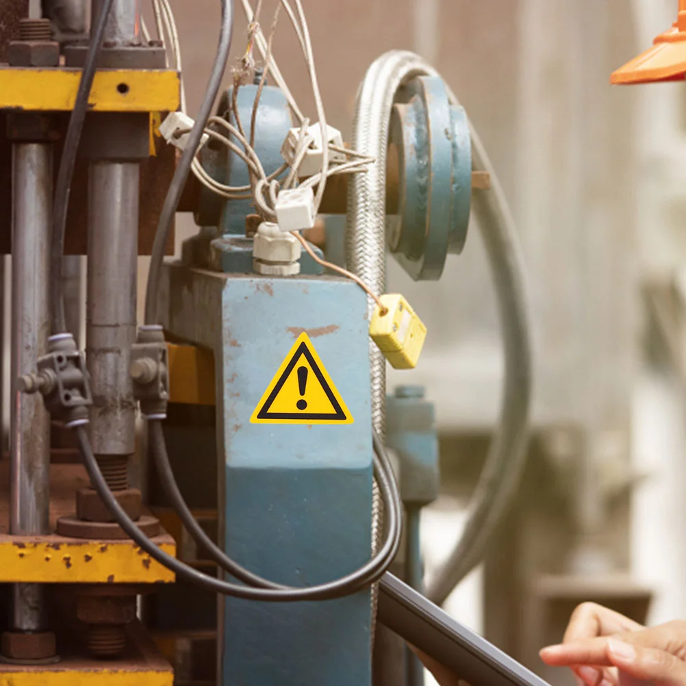 10 шт. предупреждающие этикетки безопасности знак машины треугольные наклейки