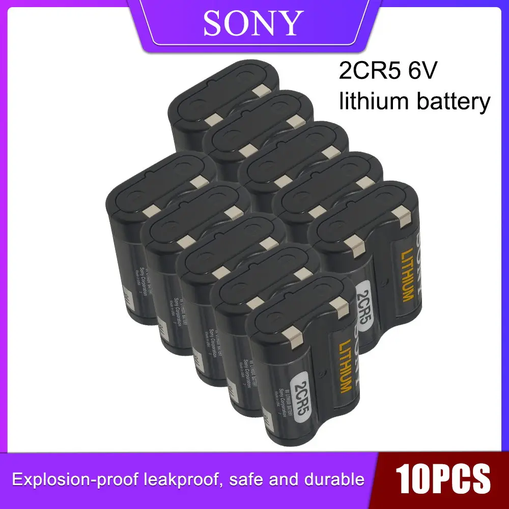 10PCS New Original Battery For SONY 2CR5 6V 1500mah Lithium Battery Camera Non-rechargeable Batteries 2 CR5