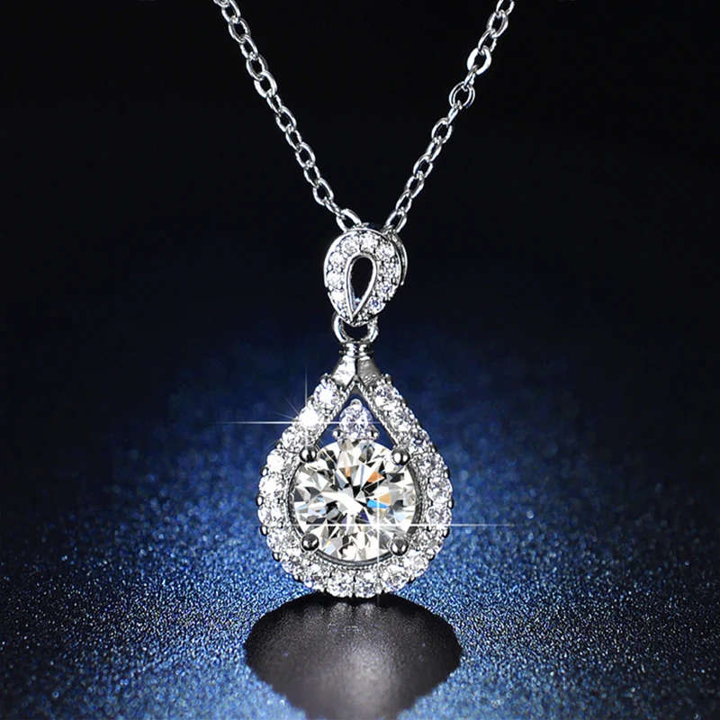 

KIOOZOL fashion dazzling cubic zircon stones pendant necklace for women choker chain wedding jewelry 2022 accessories 052 KO2