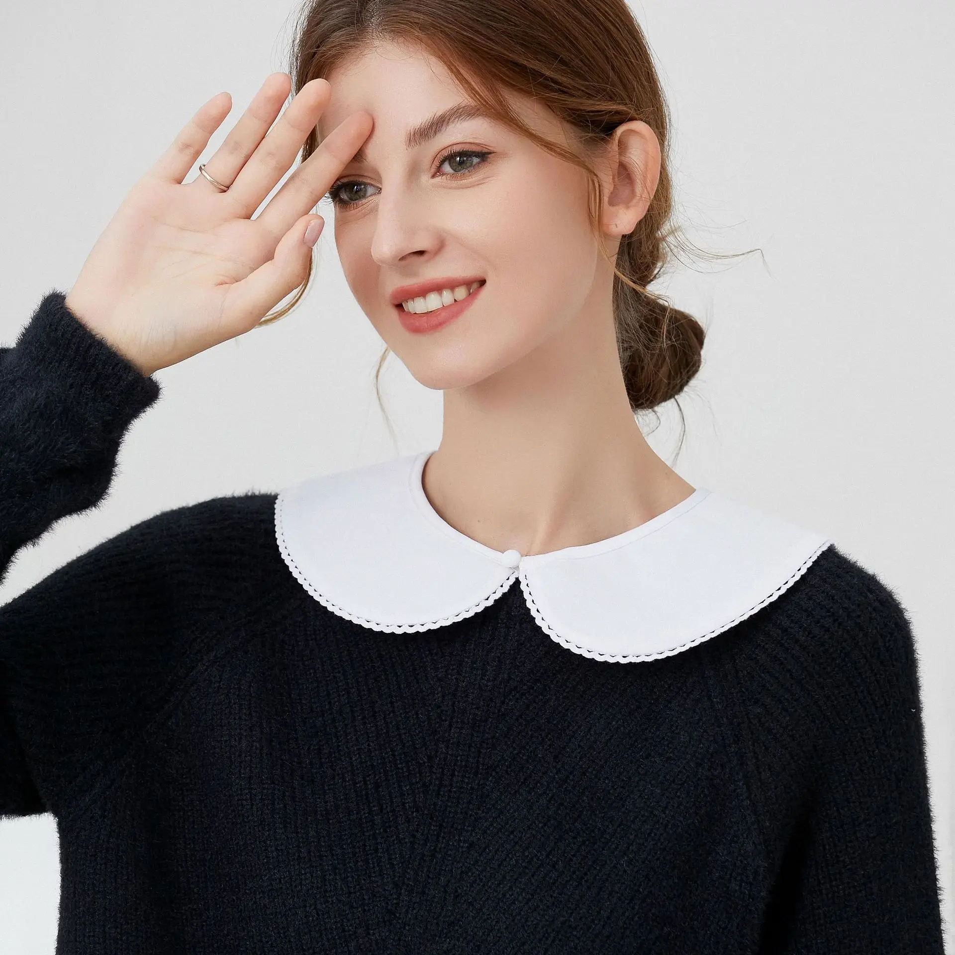 

White Fake Collars Shawl for Women Shirt Necklace Choker Flase Collar Shawl Girls Removable Dress Detachable Collars Faux Collar