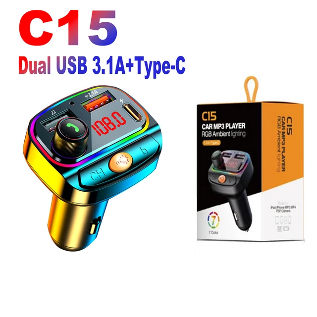 FM-Модулятор, Передатчик, Bluetooth 5,0, FM-Радио А, USB Тип C.