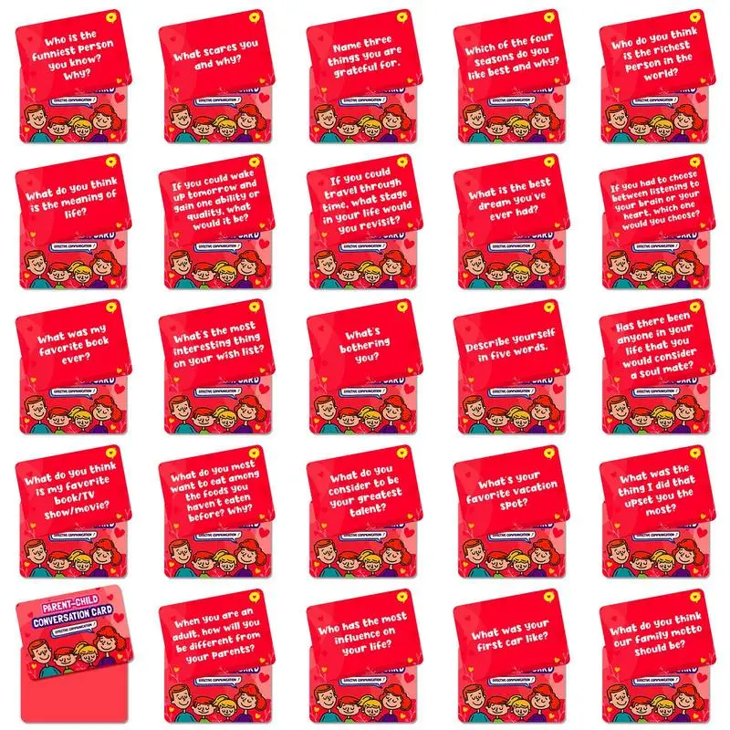 Семейные карточки для разговора диалоговая карточка родителей и детей 50X