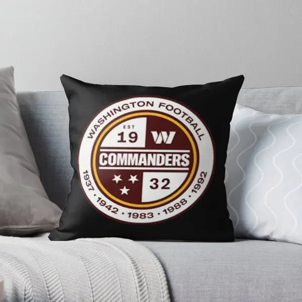 

Washington Commanders Printing Throw Pillow Cover Square Car Wedding Cushion Hotel Fashion Home Office Sofa Pillows not include