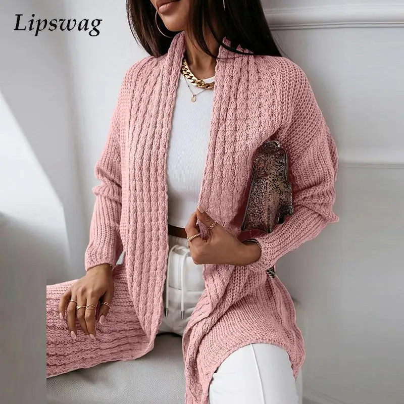 

2022 Autumn Sexy V-Neck knitting Sweater Women Fashion Long Sleeve Cardigan Tops Office Lady Vintage Long Sleeve Loose Sweaters