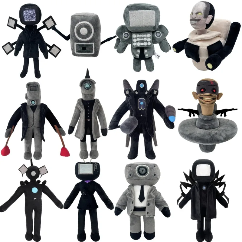 Плюшевая игрушка для туалета Skibidi, 28 см, новая мягкая игрушка Skibidi, да, Dop, Bop, камера, Мужская плюшевая игрушка