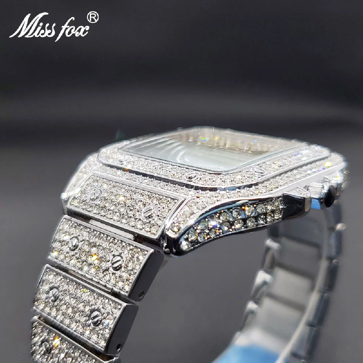 New Iced Out Watch For Women Men Bling Bling Bracelet Moissanite Quartz Watches Waterproof Unisex Luxury Couple Gift For Lover