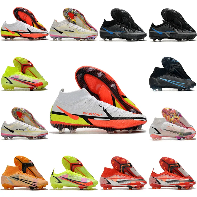 

New Men Football Boots FG Phantom GT2 Elite Motivation Pack Soccer Shoes Outdoor Training Cleats chuteiras