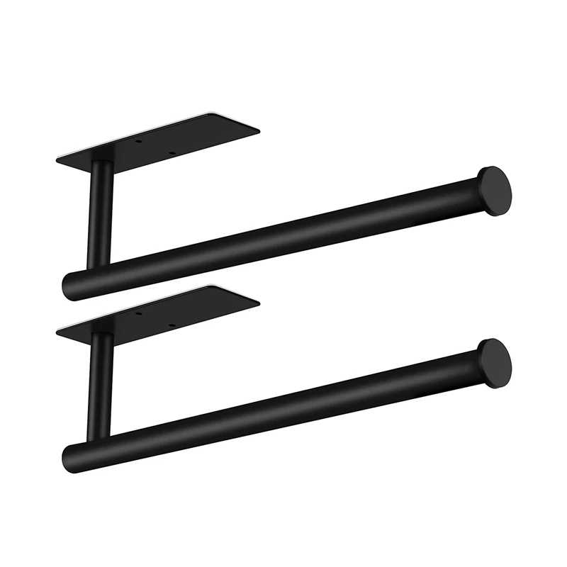 

2 Pcs Self Adhesive Wall Mount Paper Towel Holder, Under Counter Paper Towel Holder For Kitchen, Pantry, Sink, Bathroom