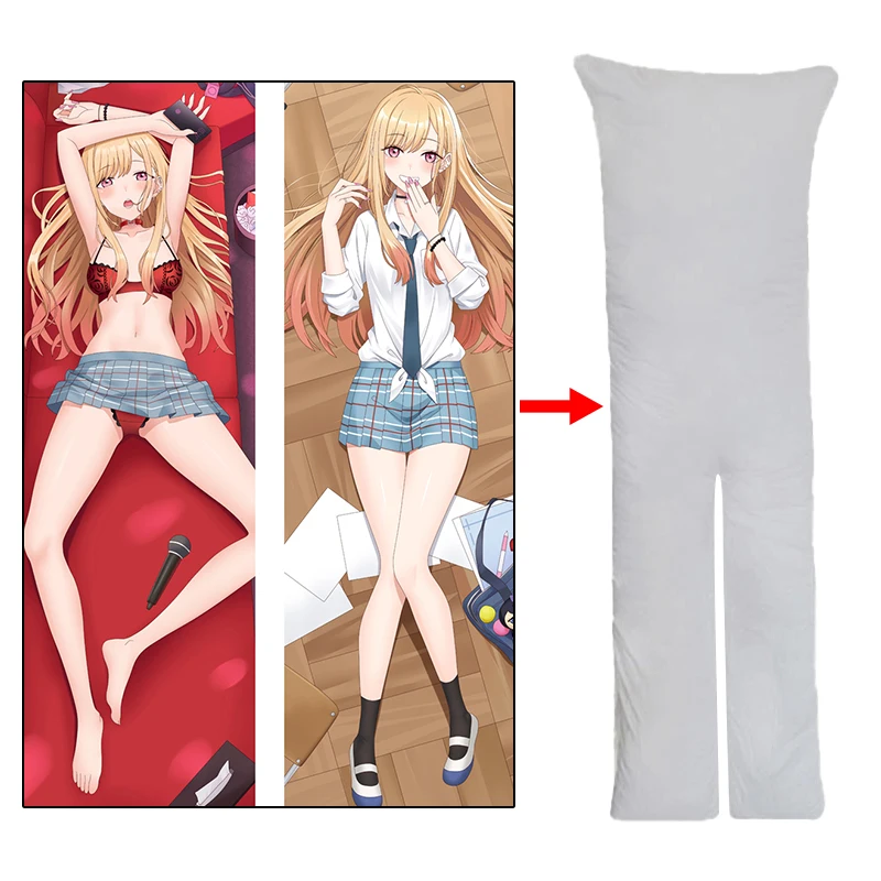 

My Dress-Up Darling Kitagawa Marin Split Legs Dakimakura Onahole Sex Anime Pillowcase Waifu Daki Body Pillows Bed Pillow Case