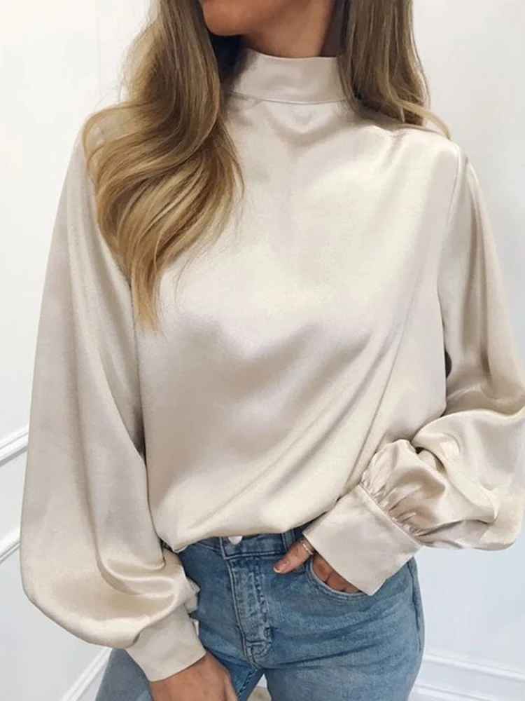 

VONDA 2022 Vintage Casual Long Sleeve O Neck Solid Loose Blusas Shirts Ol Style Blouse Tops Oversized Elegant Women Chemise Tops