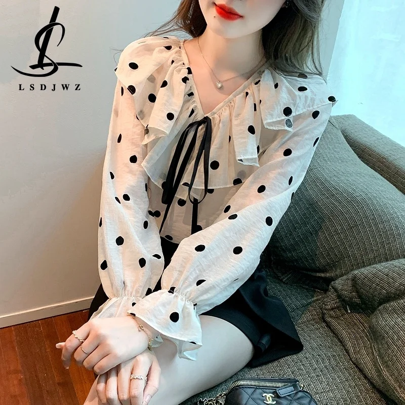 

Women Shirts and Blouses Luxury Women's Blouses Women's Clothing Korea Stylish Long Sleeve Top Fashion Woman Blouse 2023 Shirt