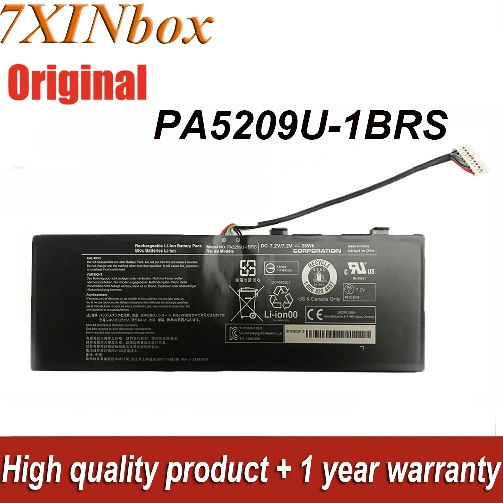 

7XINbox PA5209U-1BRS 7.2V 28Wh 3684mAh Laptop Battery For Toshiba Satellite L12-C L10W-C L15W Radius 11 L10W-C-10F/10E/10H/10C