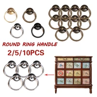 210pc vintage round ring furniture door pull handle alloy cabinet dresser drawer knob handle cupboard for jewelry box door ring